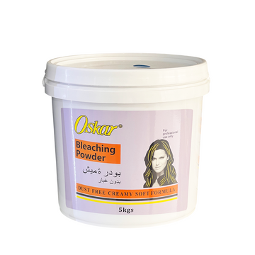 Oskar Blue Dust-Free Bleaching Powder 500g / 5 kg – Professional Hair Lightener, Up to 8 Tones Lift, Salon-Quality Hair Bleach